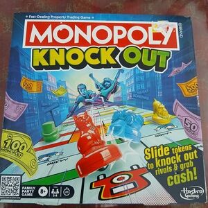 Hasbro Monopoly Knock Out Board Game - Red, Blue, Yellow